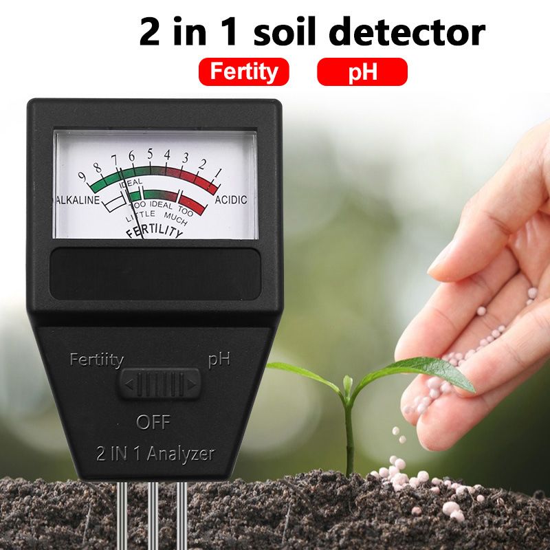 Ph Meter Digital Water Tester - 2 in 1 Soil PH Fertility