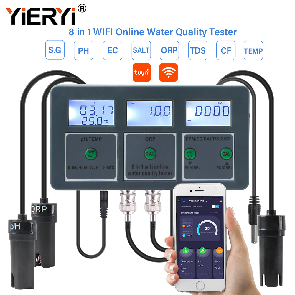 Ph Meter Digital Water Tester - Yieryi WiFi Tuya Thông Minh Độ
