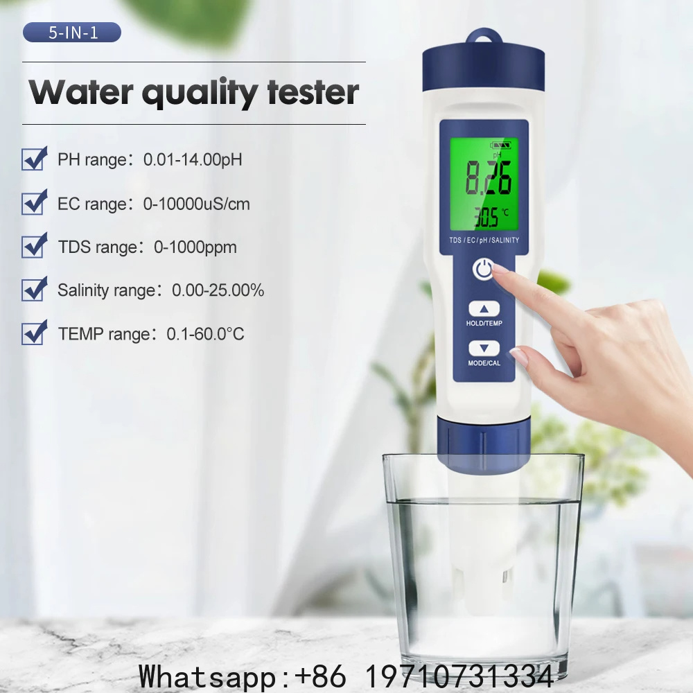 5 In 1 Digital PH Meter TDS EC - đánh giá và giá Ph Meter Digital Water Tester