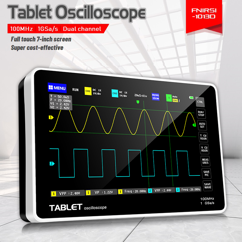 FNIRSI 1013D Dual Channel Tabl - đánh giá và giá Fnirsi Digital Oscilloscope Handheld